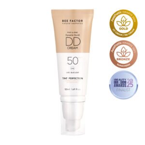 Witte tube Bee Factor DD Face Cream SPF50, tint 01.