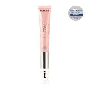 Roze Bee Factor Skin Rebirth-oogcrèmetube met een zilveren Best in Pharmacy Awards 2026-badge.